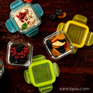 Ensemble 3 contenant verre Snack Cube 150ml