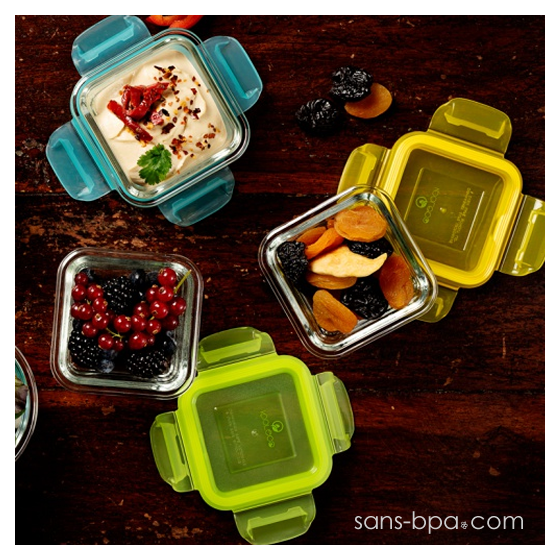 Ensemble 3 contenant verre Snack Cube 150ml