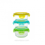 Ensemble 3 contenants verre - Snack Cube 150ml