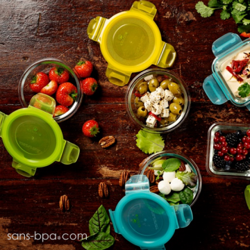 Ensemble 3 contenants verre - Snack Cube 150ml 2