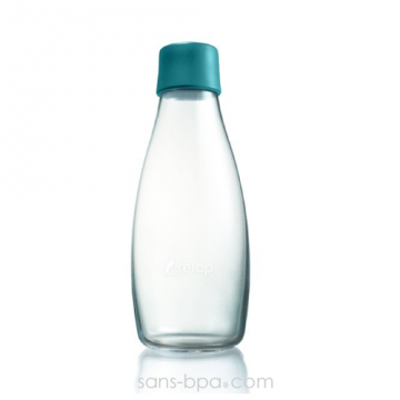 Gourde verre 800 ml - PÉTROLE