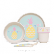 Set vaisselle biodégradable - Ananas