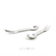 Ensemble 2 couverts 2-en-1 inox - In Steel