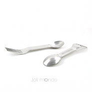 Ensemble 2 couverts 2-en-1 inox - In Steel