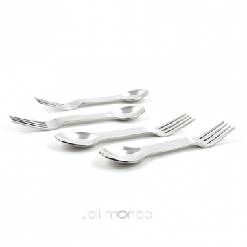 Ensemble 4 couverts 2-en-1 inox - In Steel 2