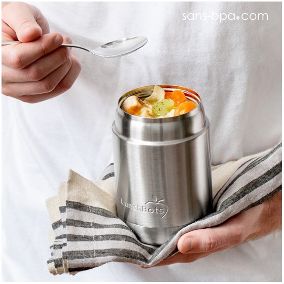 Boite repas isotherme 350 ml GRIS