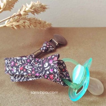 Attache sucette BULLES FLEURIES