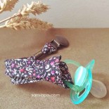 Attache sucette BULLES FLEURIES