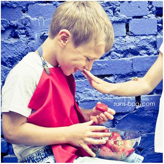 Attache serviette & doudou - MARINE A POIS