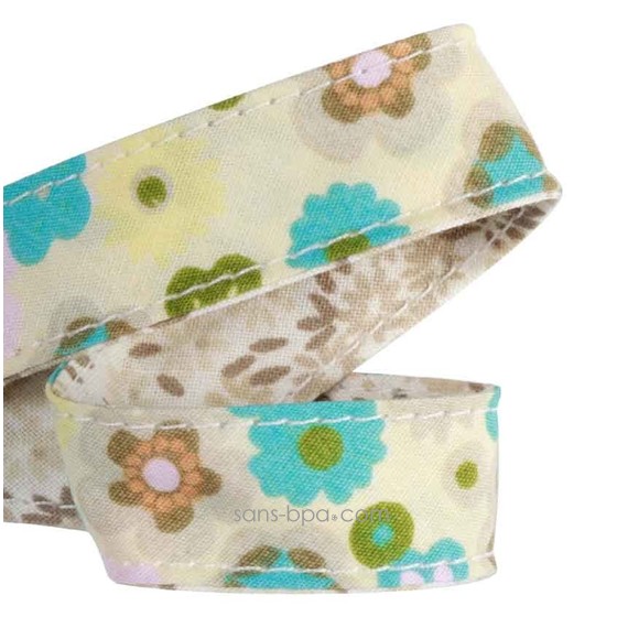 Attache serviette & doudou - DARK FLEURI