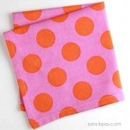 Duo serviette & son attache - ROUGE A POIS