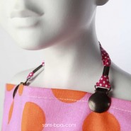 Duo serviette & son attache - ROUGE A POIS