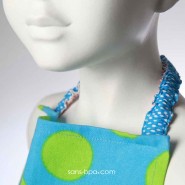 Serviette élastiquée ROSE A POIS ORANGE