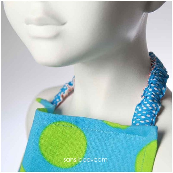 Serviette élastiquée ROSE A POIS ORANGE