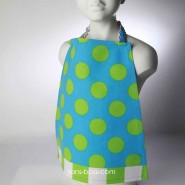 Serviette élastiquée ROSE A POIS ORANGE