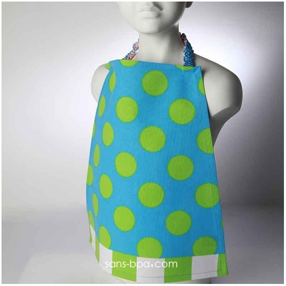 Serviette élastiquée ROSE A POIS ORANGE