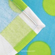 Serviette élastiquée ROSE A POIS ORANGE