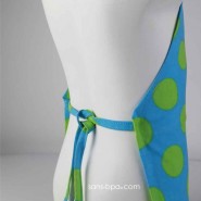 Tablier élastiqué ROSE A POIS ORANGE