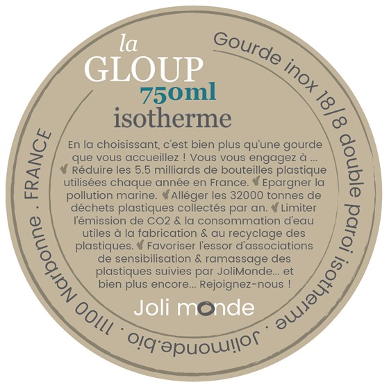 Gourde inox 750 ml - La GLOUP isotherme