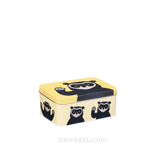Boite métal rectangle OURSON JAUNE
