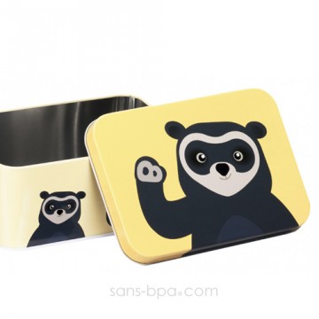 Boite métal rectangle OURSON JAUNE 2