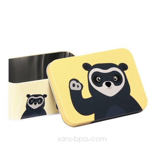 Boite métal rectangle OURSON JAUNE