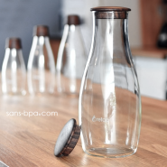 Carafe verre 1200 ml - Bois