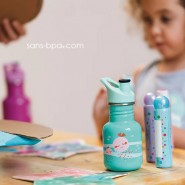 Gourde anti-goutte 355 ml - BUBBLE GUM