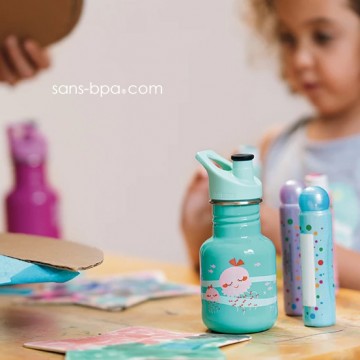 Gourde anti-goutte 355 ml - BUBBLE GUM 2