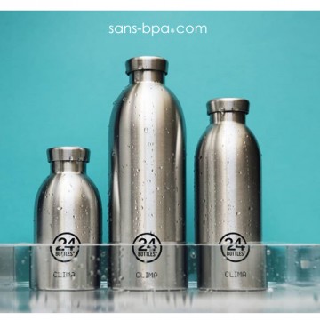 Bouteille inox isotherme 330ml -CLIMA EBONY ROSE 2