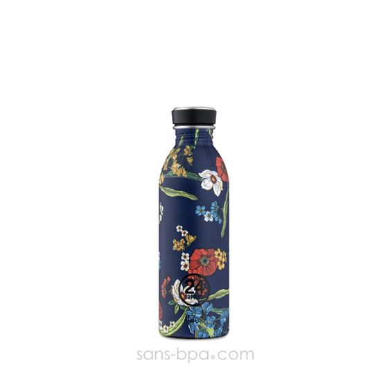 Gourde inox 500 ml URBAN - DENIM BOUQUET