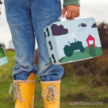 Valisette métal TRACTEUR VERT 2