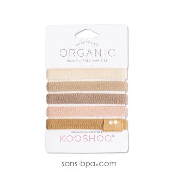 5 élastiques à cheveux BIO zéro plastique - Acidulés