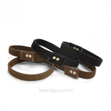 5 élastiques à cheveux BIO zéro plastique - Chocolat Noir