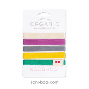 5 élastiques à cheveux BIO zéro plastique - Acidulés