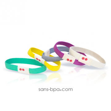 5 élastiques à cheveux BIO zéro plastique - Acidulés