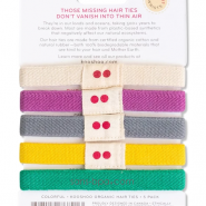 5 élastiques à cheveux BIO zéro plastique - Acidulés