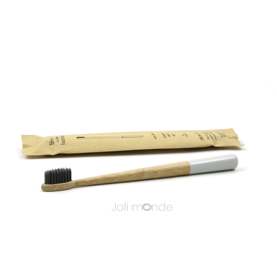 Brosse à dents bambou - RONDOCOLOR - Gris Crème