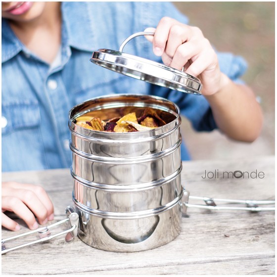 Tiffin rond 4 étages