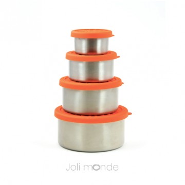 Ensemble 4 boites inox & silicone Quadrio 2