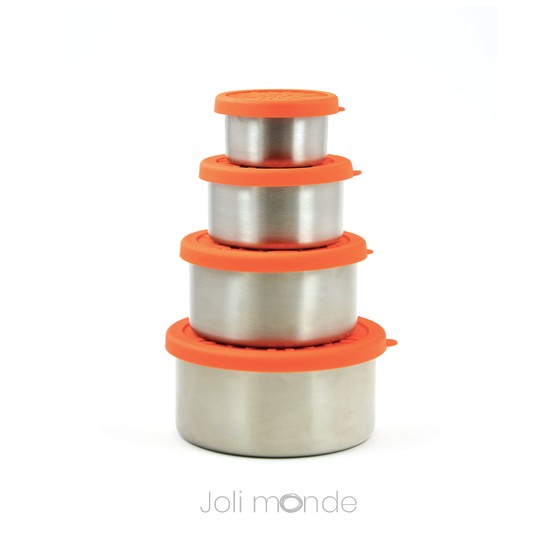 Ensemble 4 boites inox & silicone Quadrio