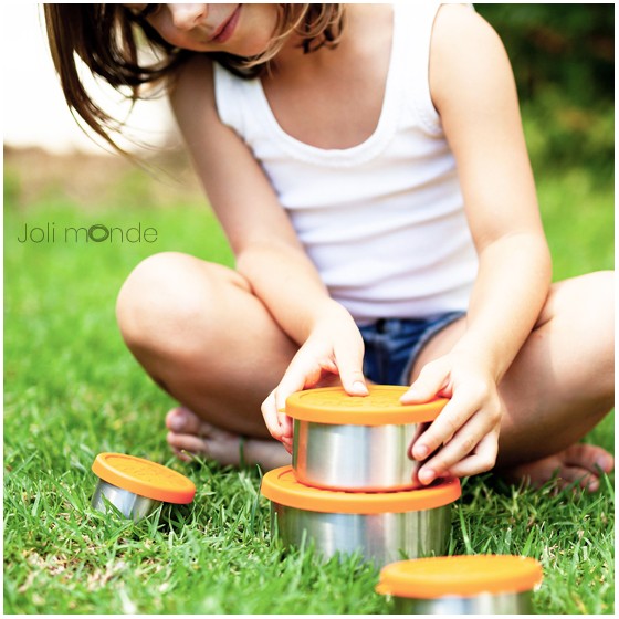 Ensemble 4 boites inox & silicone Quadrio