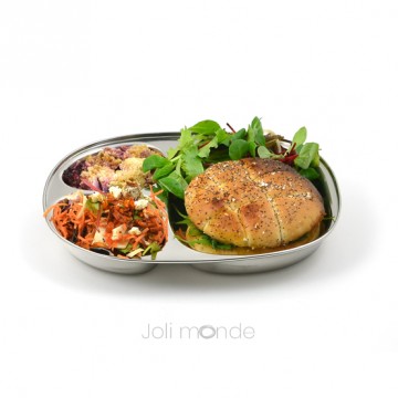 Plateau repas ado inox 3 parts - JOLI MONDE