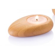 PORTE BOUGIE Galet en bambou de chez Bambù
