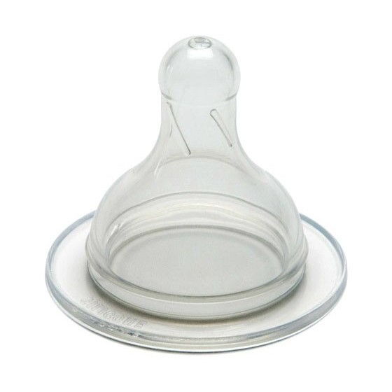 Lot 2 tétines DEBIT MOYEN pour biberons large goulot Organic Kidz