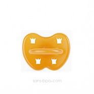 Tétine bout rond 0-3 mois caoutchouc - COURONNE