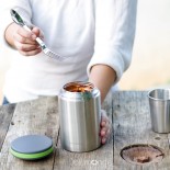 Pack repas isotherme Au P'tit repas isotherme 600 + couvert In Steel