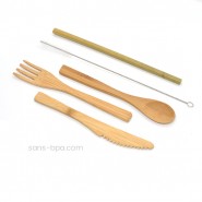 Kit nomade 2 pailles courtes bambou
