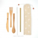 Kit nomade 2 pailles courtes bambou