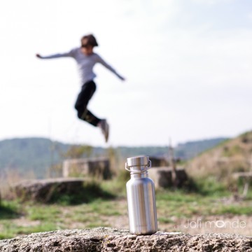 Duo Gourdes inox Gloup façon bambou - 400 & 800 ml Joli Monde 2